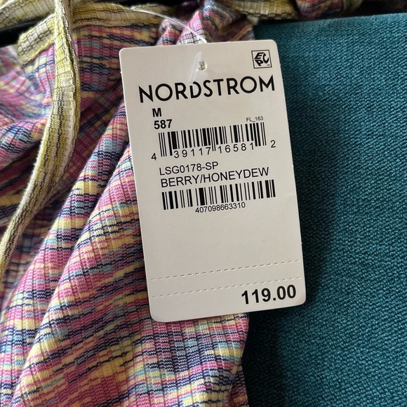 Lisa Says Gah Halter Tie Bodycon Midi Dress Size Medium Spacedye NWT - Picture 6 of 7